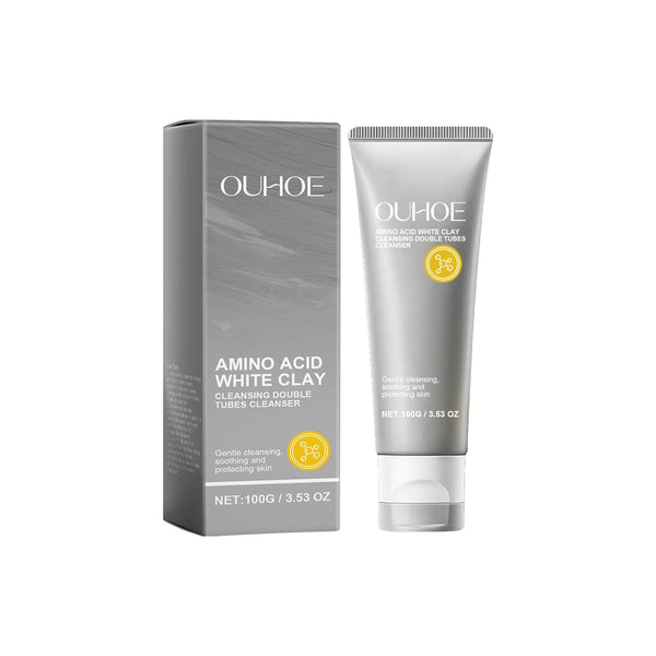 Amino Acid White Clay Cleansing Double Tubes Cleanser My Store